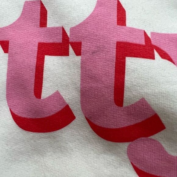 Hello Kitty Sanrio Graphic Crew Neck Sweatshirt White Pink women’s size XL - Picture 9 of 14